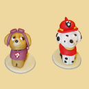 Paw Patrol Skye & Marshall Marzipanfigur