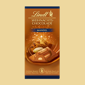 Lindt Weihnachts Mandel Tafel