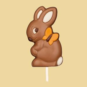 Schokolade Lolli Hase mit Schmetterling