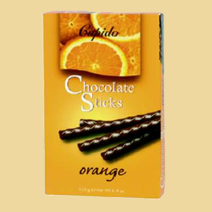 Schokolade Sticks orange