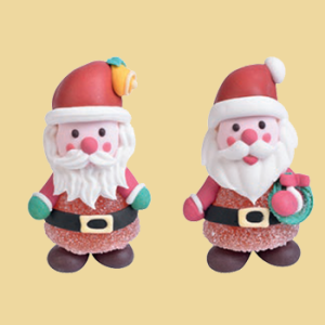 Weihnachtsmann Gelee Zuckerfigur 5,5cm 2 versch. Motive