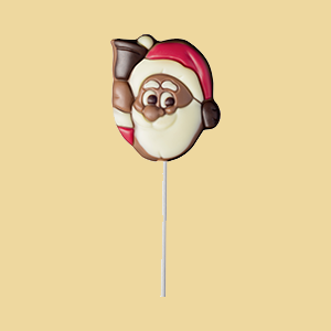 Schokolade Lolli Weihnachtsmann mit Glocke