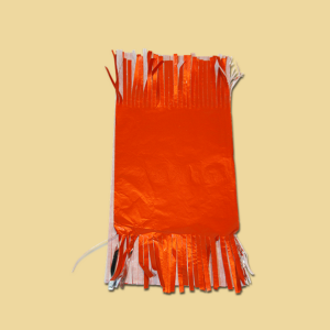 Bonbonwickelpapier Aluminium gefranst 11x24cm orange 10er