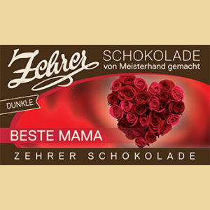 Zehrer Schokolade Beste Mama - Muttertag Haselnussnougat zartbitter