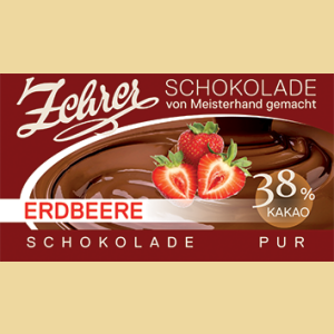 Zehrer Erdbeerschokolade Vollmilchschokolade "Schokolade Pur"