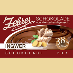 Zehrer Ingwerschokolade Vollmilch "Schokolade Pur"