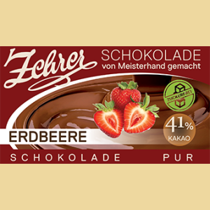 Zehrer Zuckerfreie Erdbeer Vollmilchschokolade 41%