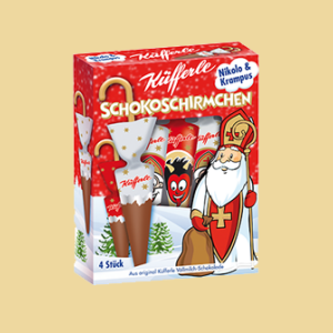 Küfferle Schokoschirmchen Nikolo & Krampus 4er