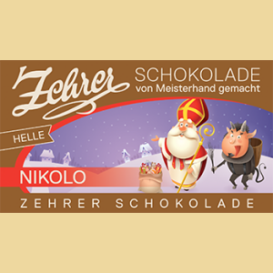 Zehrer Nikoloschokolade mit Sahne Nougat Vollmilch 