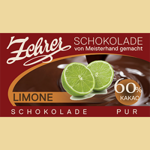 Zehrer Limonenschokolade Zartbitter "Schokolade Pur"