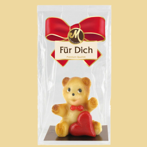 Marzipanfigur Bär mit Herz