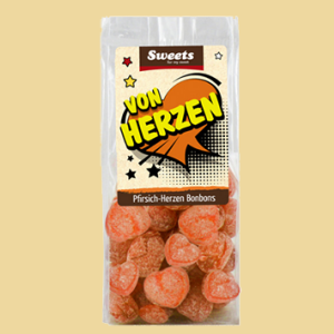 Pfirsich Herzen Bonbons "Von Herzen"