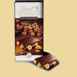 Lindt Les Grandes Noir Noisettes 150g