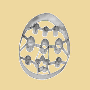 Osterei Keksausstecher mit Innenteil 78x60mm